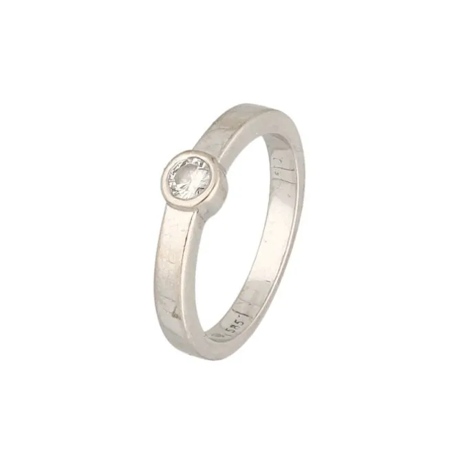 Brillantsolitär Ring Weißgold 585 - Gr. 51 - Privatbesitz