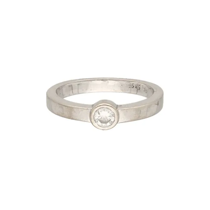 Brillantsolitär Ring Weißgold 585 - Gr. 51 - Privatbesitz