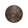 Brosche "Ranken und Bl&uuml;ten" Silber/geschw&auml;rztes Holz