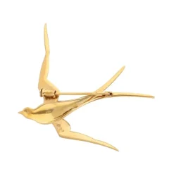 Brosche "Schwalbe" Gold 585 - Privatbesitz