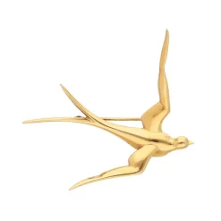 Brosche "Schwalbe" Gold 585 - Privatbesitz