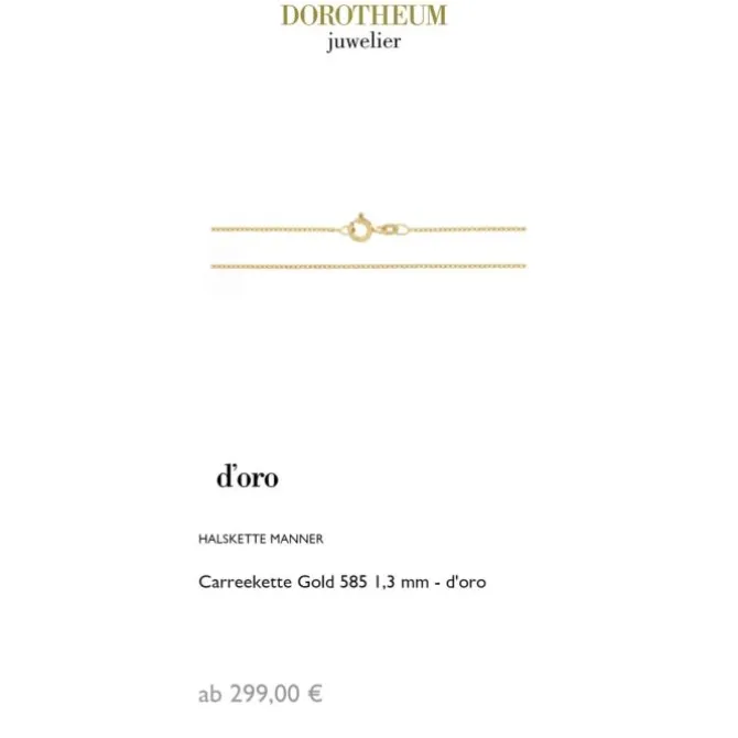 Carreekette Gold 585 1,3 mm