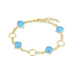 Chalcedon Armkette Silber 925