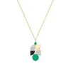 Chalcedon Collier Silber 925 vergoldet
