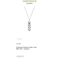 Chalcedon Markasit Collier "Stier" Silber 925