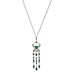 Chalcedon Markasit Collier "Stier" Silber 925