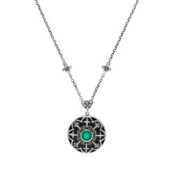 Chalcedon Markasit Collier Silber 925