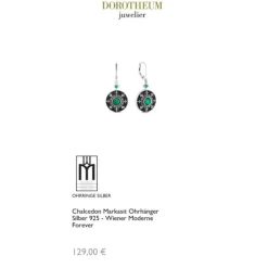 Chalcedon Markasit Ohrh&auml;nger Silber 925
