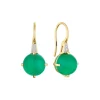 Chalcedon Ohrringe Silber 925 vergoldet