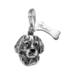 Charmanh&auml;nger "Golden Retriever" Silber 925