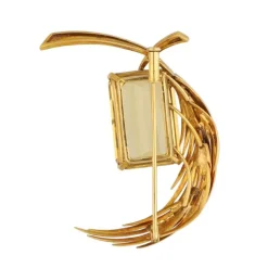 Citrin Brosche Gold 750 - Privatbesitz