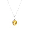 Citrin Collier Wei&szlig;gold 585