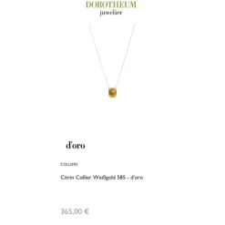 Citrin Collier Wei&szlig;gold 585