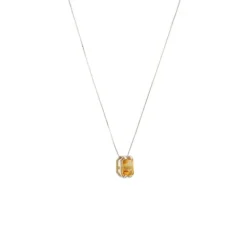 Citrin Collier Wei&szlig;gold 585