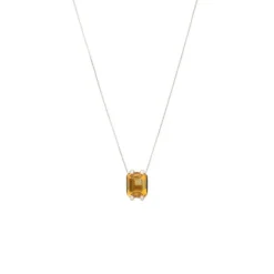 Citrin Collier Wei&szlig;gold 585