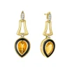 Citrin Diamant Ohrringe Gold 585
