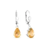 Citrin Ohrringe Wei&szlig;gold 585