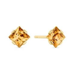 Citrin Ohrstecker Gold 585