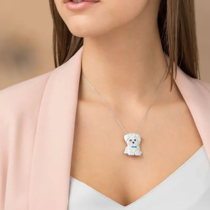 Collier / Brosche "Malteser" Silber 925