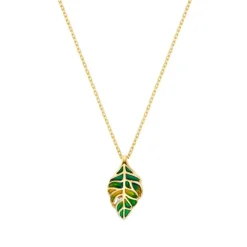Collier "Blatt" Silber 925 vergoldet