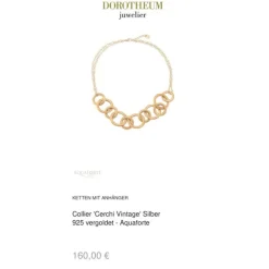 Collier "Cerchi Vintage" Silber 925 vergoldet