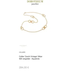 Collier "Cerchi Vintage" Silber 925 vergoldet