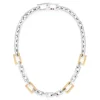 Collier "CHAIN" Stahl tlw. gold ionenplattiert