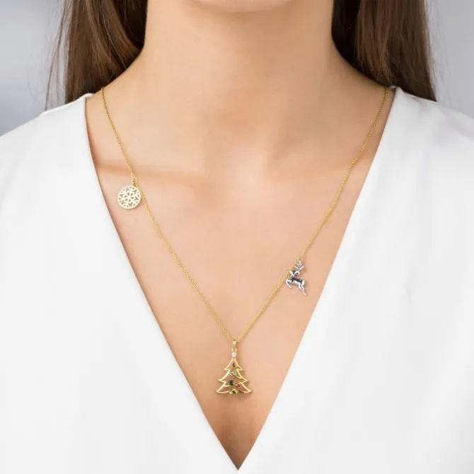 Collier "Christmas" Silber 925 vergoldet