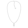 Collier "DOGTAG" Stahl Imitationssteine