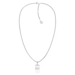 Collier "DOGTAG" Stahl Imitationssteine