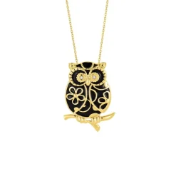 Collier "Eule" Gold 585 Brillanten