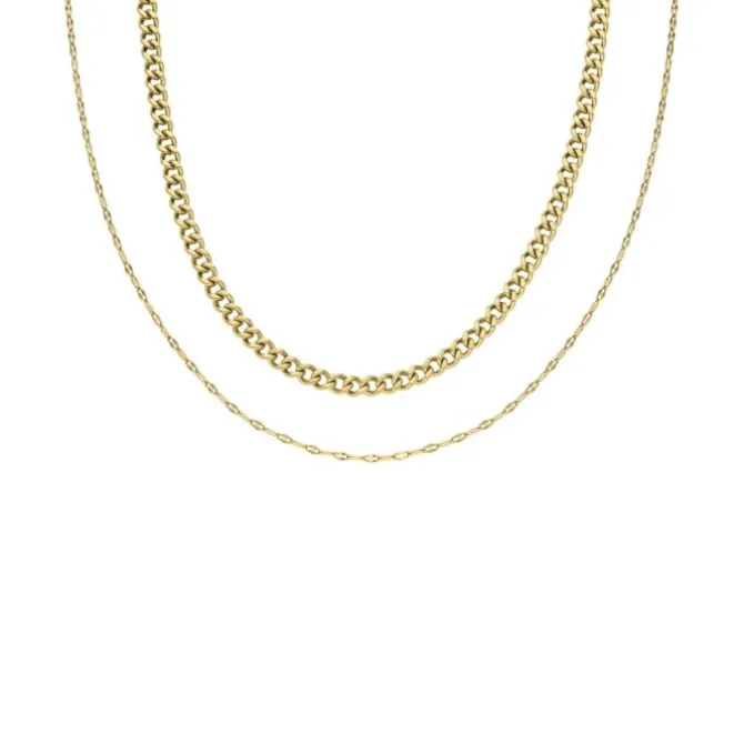 Collier "Gift Set" Stahl gold ionenplattiert