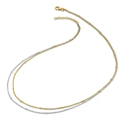 Collier Gold 585 bicolor zweireihig