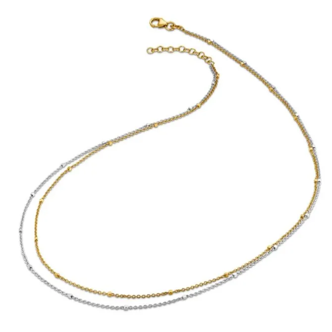Collier Gold 585 bicolor zweireihig