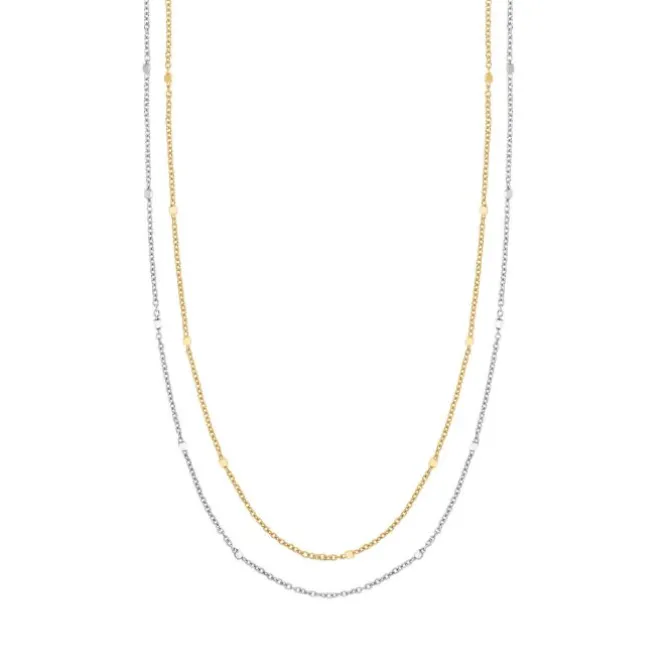 Collier Gold 585 bicolor zweireihig