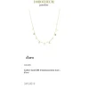 Collier Gold 585 Imitationssteine bunt