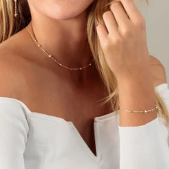 Collier Gold 585 tricolor