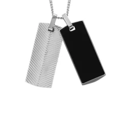 Collier "Harlow" Stahl Onyx