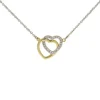 Collier "Herz" Silber 925 Zirkonia tlw. vergoldet
