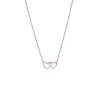 Collier "Herzen" Silber 925 bicolor Zirkonia