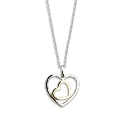 Collier "Herzen" Silber 925 Sterling tlw. vergoldet