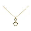 Collier "Herzen" Silber 925 vergoldet tlw. schwarz