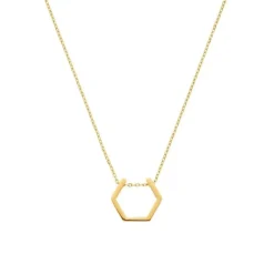 Collier "hexagon" Gold 585