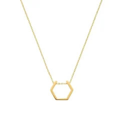 Collier "hexagon" Gold 585