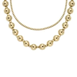 Collier "Jewelry" Stahl gold ionenplattiert