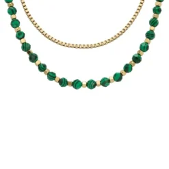 Collier "Jewelry" Stahl gold ionenplattiert