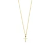 Collier "Kreuz" Silber 925 vergoldet Zirkonia