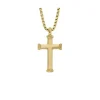 Collier "Kreuz" Stahl gold ionenplattiert