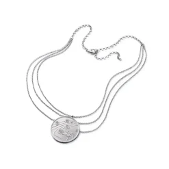 Collier "Kugeltanz" Silber 925 dreireihig