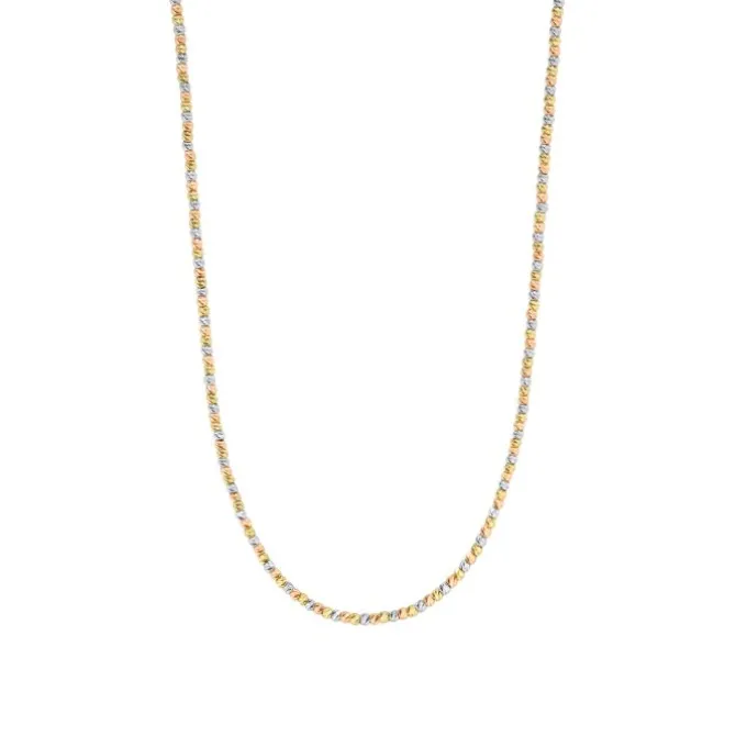 Collier "Kügelchen" Gold 585 tricolor